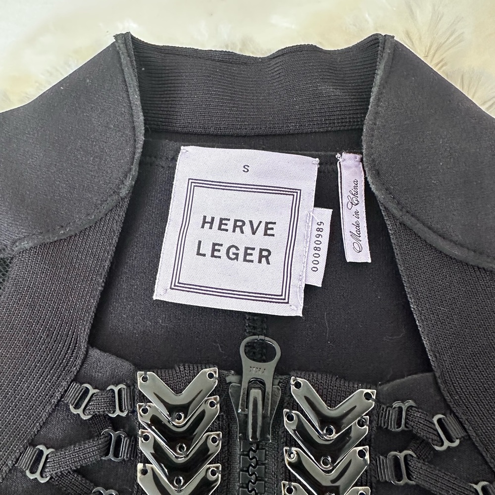 Authentic Herve Leger Black Structured Blazer- Runway Collection- RARE - Picture 6 of 11